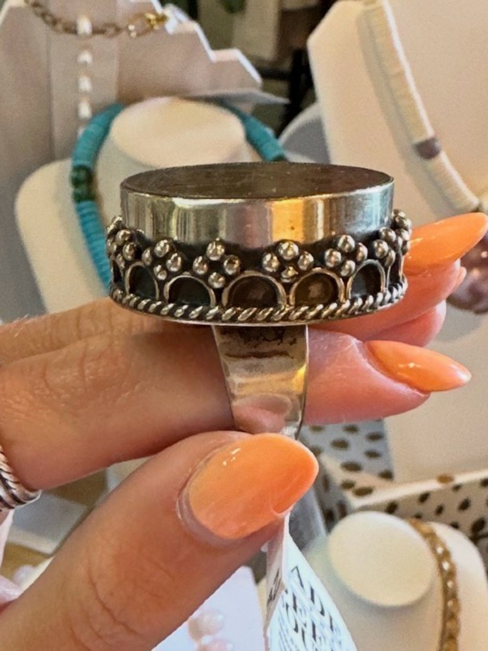 Made In The Deep South 1930’s Silver Coin Statement Ring - Adjustable - MIDS - Picture 3 of 11